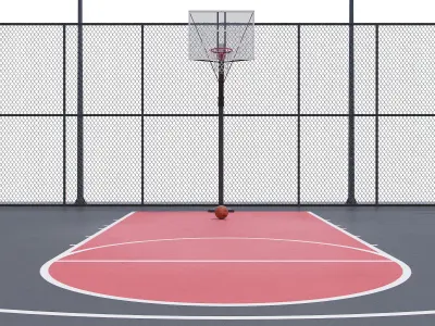 Basketball field 3D model