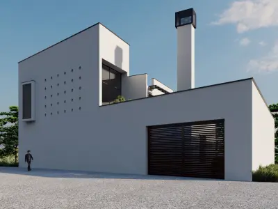 Minimalist Vila 3d Model 3D model