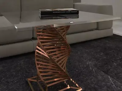 glass center table  Free low-poly 3D model