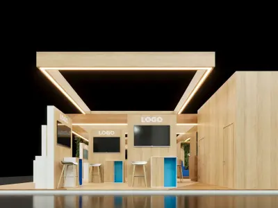 Exhibition Stand - 19m x 10m 3D model - 190m 3D model  3D model