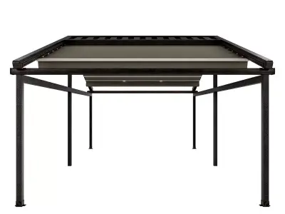 Motorized Pergola 5a rusty iron 3D model