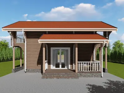 3D model of a wooden house 3D model order