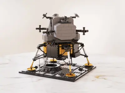 Brick lunar lander set 3D model