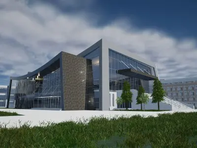 School Unreal Engine and 3ds max  3D model