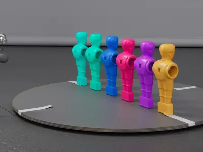 Foosball Player 3D Model  Free 3D model