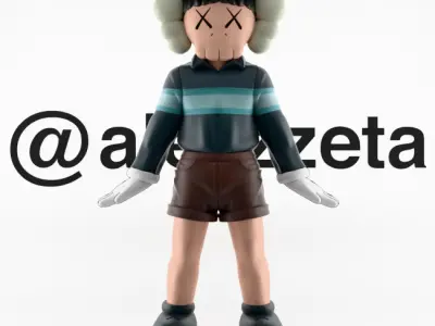  Kaws CHUL SU and YOUNG HEE Squid Game Season 3 Textured Low-poly 3D model