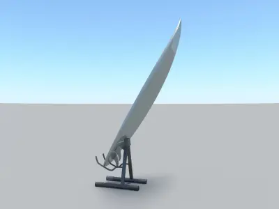 surfboard  V1 Low-poly 3D model