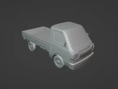 Subaru Sambar Pick Up Low-poly 3D model