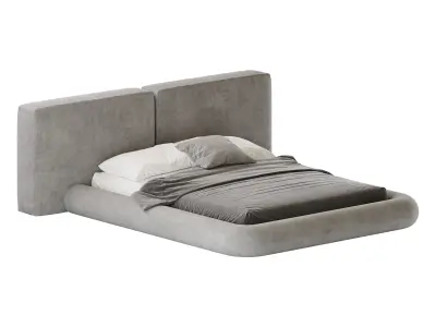 Cullen Suede Fabric Contemporary Minimalist 3D model