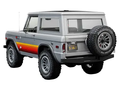 Ford bronco 1975 custom 3D model
