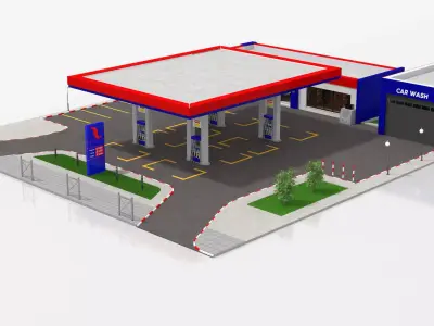 Gas Station  3D model