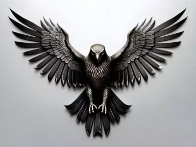 Flying Eagle Pendant 3D Model 3D print model