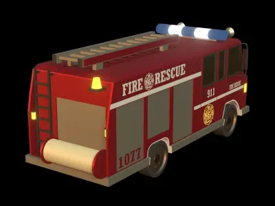 Cartoon cars 3D model