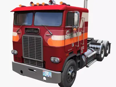 Freightliner FLT 1980 Low-poly 3D model