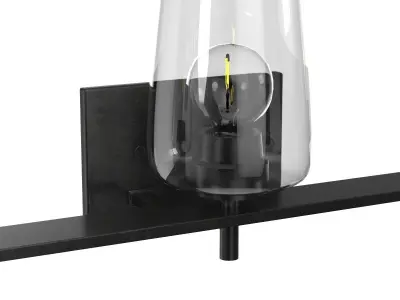 Calais Collection Three-Light Matte Black 3D model