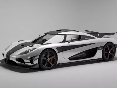 Koenigsegg One 1 2014  Low-poly 3D model