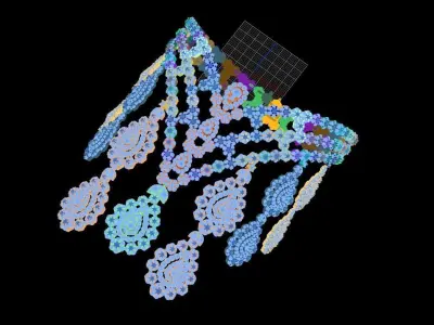 necklace beaded 3D print model