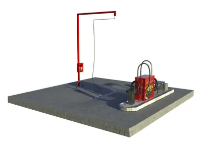 self-service car wash equipment 3D model