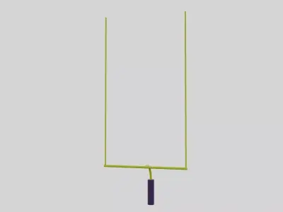 American Football Goal Post Low-poly 3D model
