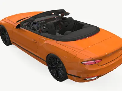 Bentley Continental GT 2024 Cabrio  Low-poly 3D model