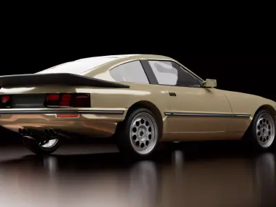 80s 90s Generic GT Coupe Low-poly 3D model