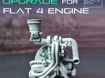 PRO Turbo UPGRADE SET for our  Flat FOUR Base engine 1-24th 3D print model