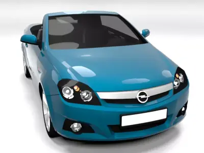 OPEL TIGRA CABRIO LOWPOLY Low-poly 3D model