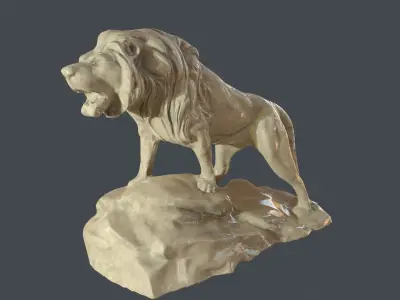 Lion museum sculpture 3D model