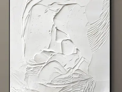 Plaster two square photo frames 04 Low-poly 3D model