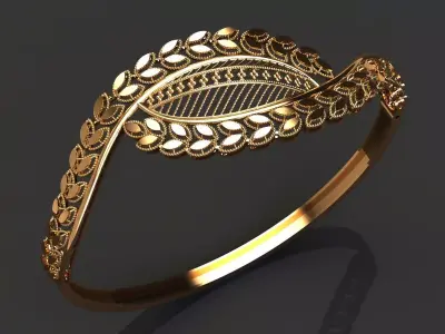 1379 Twinleaf Harmony Bracelet 10gm 3D print model