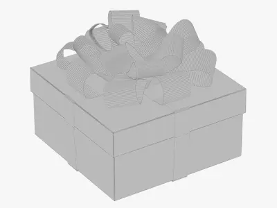 Christmas gift box 07 3D model