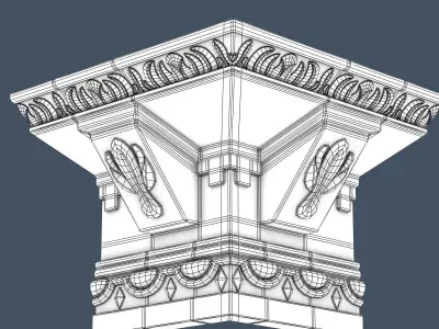 Decorative Crown Molding 3D model 23