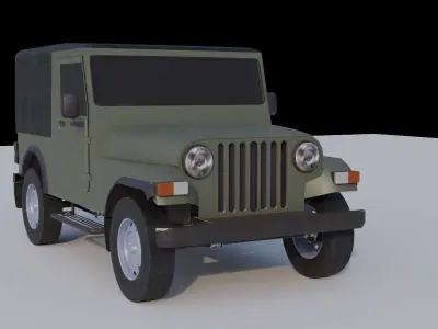 Mahindra Thar low poly 3D model