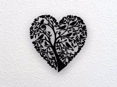 Heart Tree Wall Art 3D print model purchase