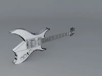 Late 1970s B C Rich Bich Model guitar Free 3D model