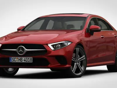 Mercedes-Benz CLS 2019 detailed interior 3D model