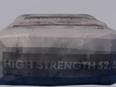 Cement bag  Low-poly 3D model