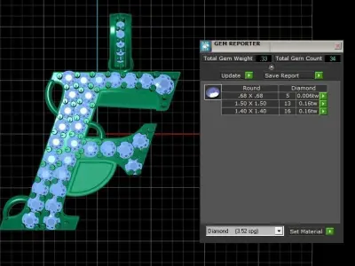 LUXURY ALPHABET F PENDANT 3D PRINTABLE MODEL 3D print model