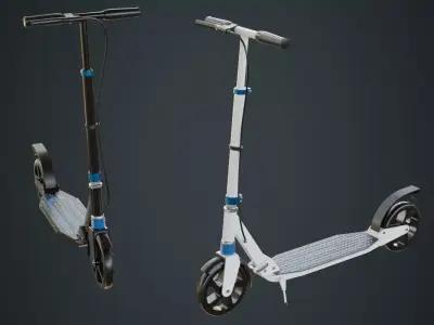 Kick Scooter 1A Low-poly 3D model