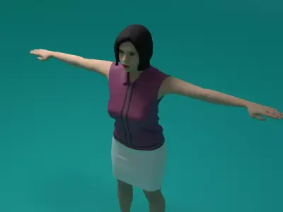 Tennis Player Woman 3D model purchase