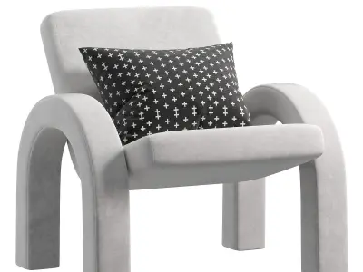 Arco Lounge Chair White By Tigmitrading 3D model