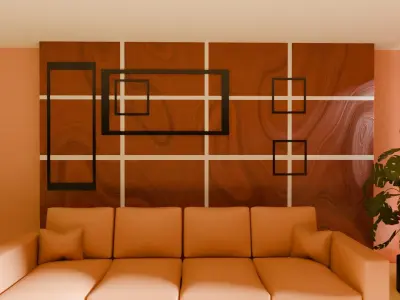 orange interior Free 3D model