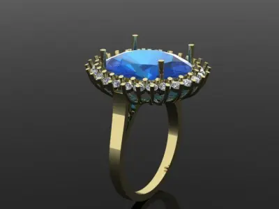 Jewelry Ring 3D print model 18