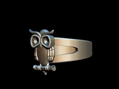Owl  Ring 3D print model