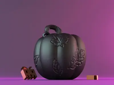Halloween pumpkin decor 3D print model buy