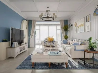 Parisian interior scene 3D model