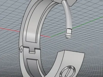 Earring Love  3D print model