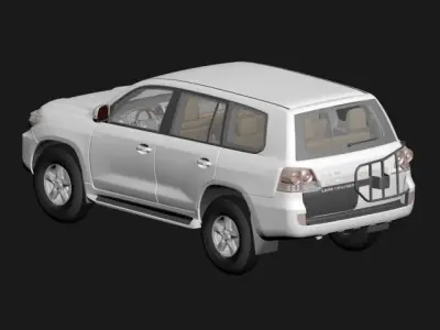 Toyota Land Cruiser J200 and interior 2014  3D model