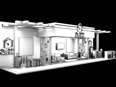 Booth Exhibition Stand a387c 3D model