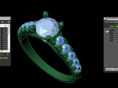 gold ring code 2 3D print model